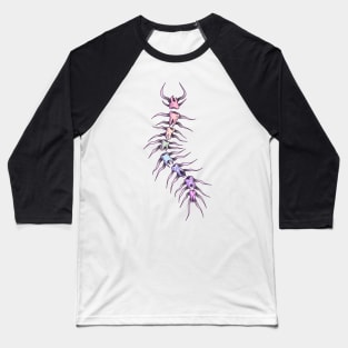 Rainbow Toothy Centipede Baseball T-Shirt